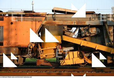 photo texture of machine repair railway