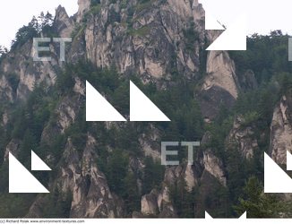 Cliffs Overgrown Rock