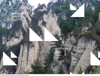 Cliffs Overgrown Rock