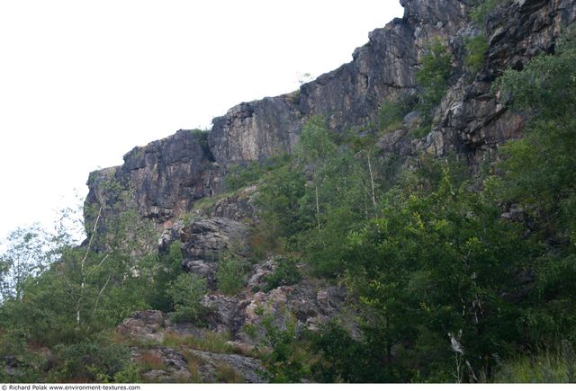 Cliffs Overgrown Rock