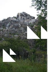 Cliffs Overgrown Rock