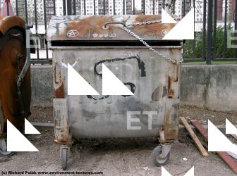 Container Trash Walls Plaster Damaged