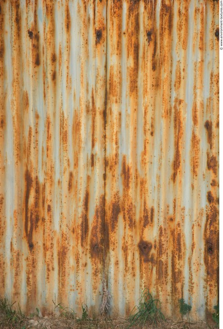 Rusted Corrugated Plates Metal