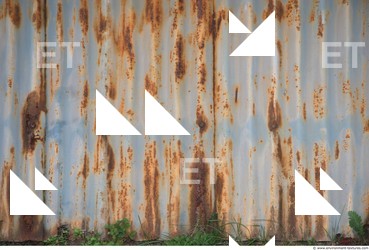 Photo Texture of Metal Corrugated Plates Rusted