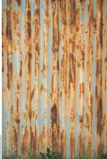 Rusted Corrugated Plates Metal