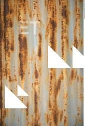 Photo Texture of Metal Corrugated Plates Rusted
