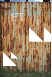 Photo Texture of Metal Corrugated Plates Rusted