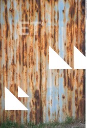 Photo Texture of Metal Corrugated Plates Rusted