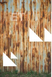 Photo Texture of Metal Corrugated Plates Rusted
