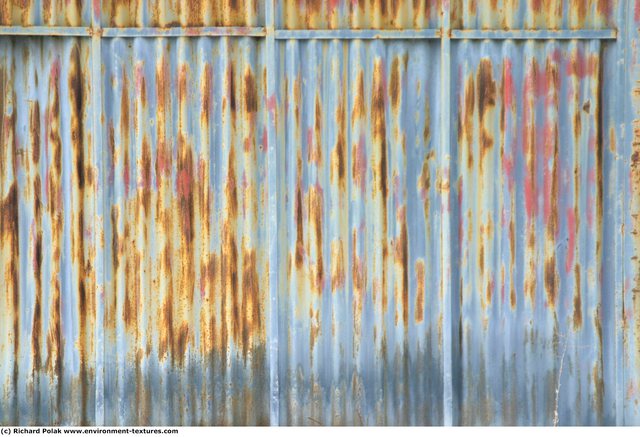 Rusted Corrugated Plates Metal