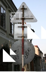 Photo Texture of Backside Traffic Sign