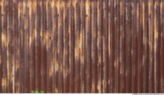 Rusted Corrugated Plates Metal