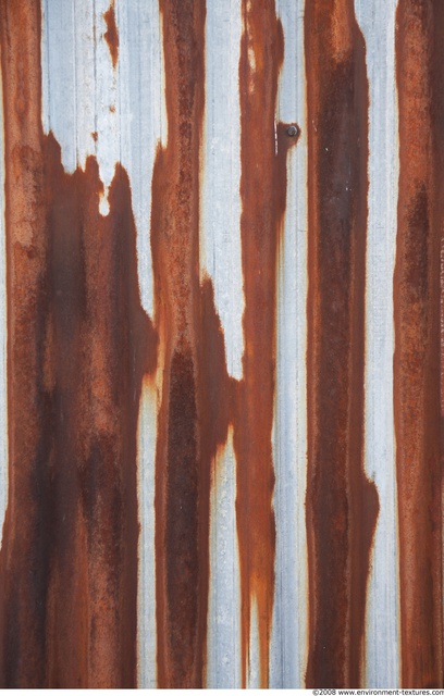 Rusted Corrugated Plates Metal