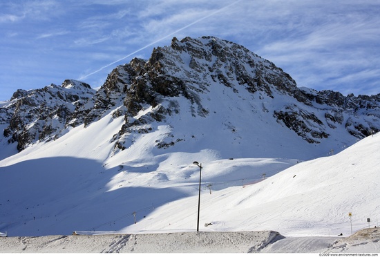 Smooth Rock Snowy Mountains