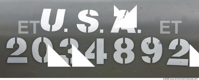 Letter and Numbers Sign