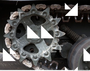 Photo Texture of Tank Wheel