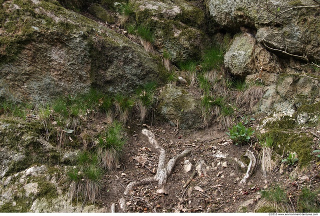 Cliffs Overgrown Rock