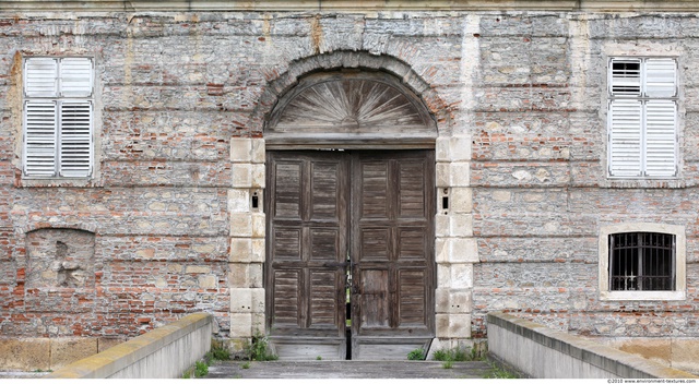 Castle Buildings Double Wooden Doors