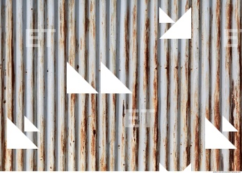 Rusted Corrugated Plates Metal