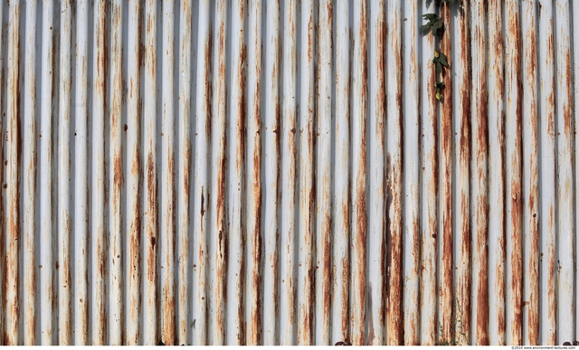 Rusted Corrugated Plates Metal