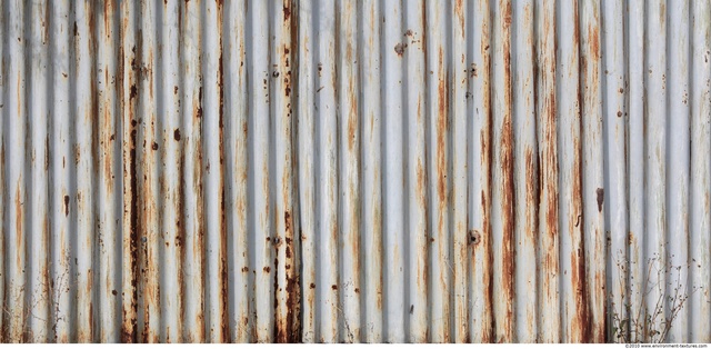 Rusted Corrugated Plates Metal