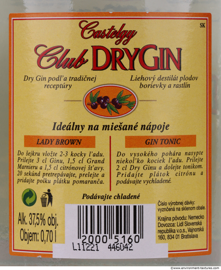 Photo Texture of Alcohol Label