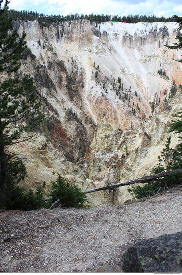 Cliffs Overgrown Rock