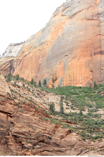 Cliffs Overgrown Rock