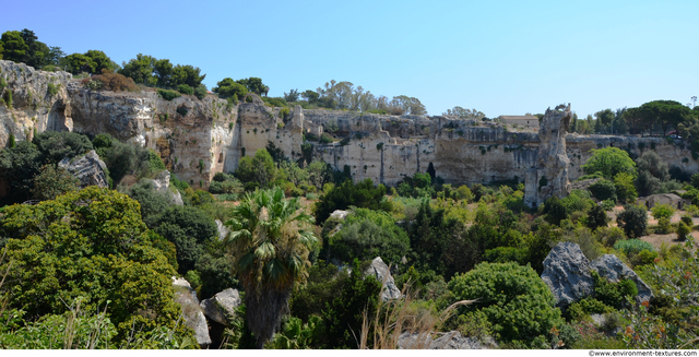 Cliffs Overgrown Rock