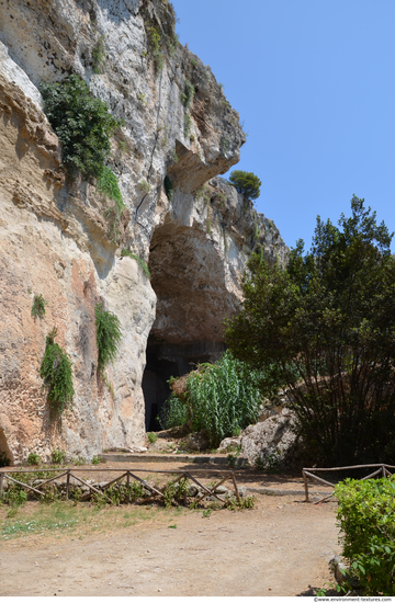 Cliffs Overgrown Rock