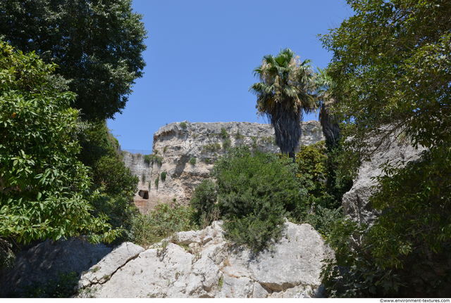 Cliffs Overgrown Rock