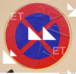 Photo Texture of Prohibition Traffic Sign