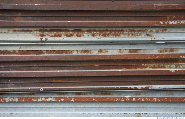 Rusted Corrugated Plates Metal