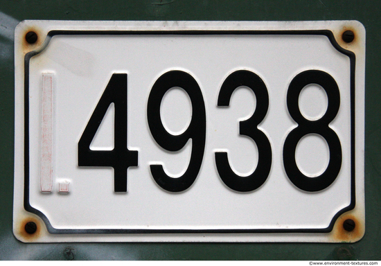 Letter and Numbers Sign