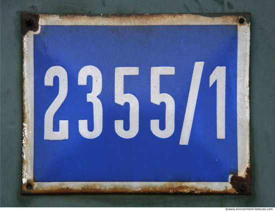 Letter and Numbers Sign