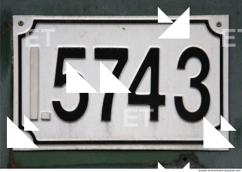 Letter and Numbers Sign