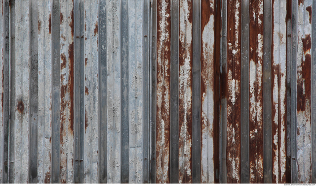 Rusted Corrugated Plates Metal