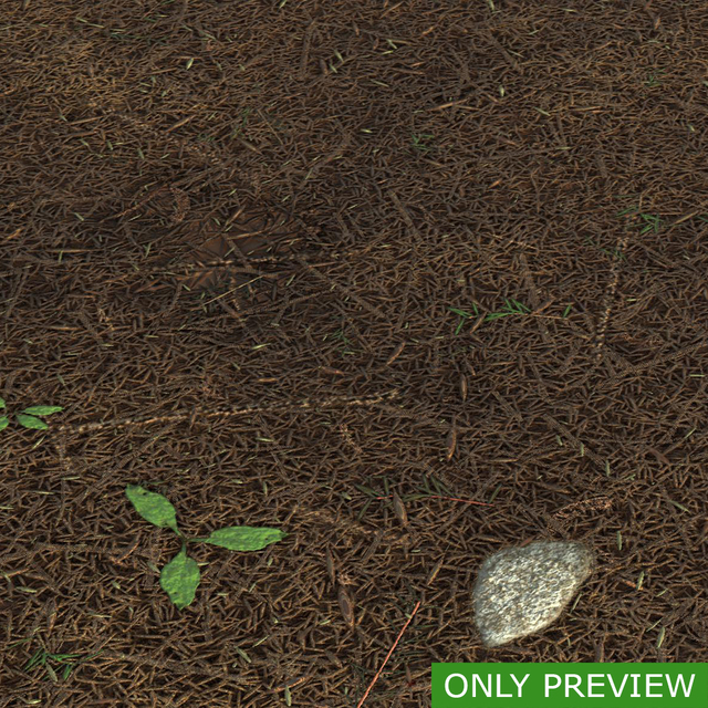 PBR substance material of forest ground created in substance designer for graphic designers and game developers