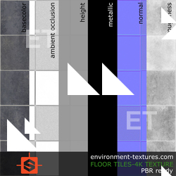 PBR substance material of floor tiles created in substance designer for graphic designers and game developers