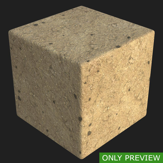 PBR substance material of ground sandy soil created in substance designer for graphic designers and game developers