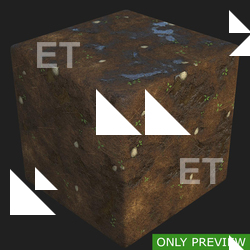 PBR substance material of forest ground wet created in substance designer for graphic designers and game developers