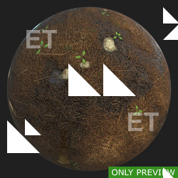 PBR substance material of forest ground wet created in substance designer for graphic designers and game developers