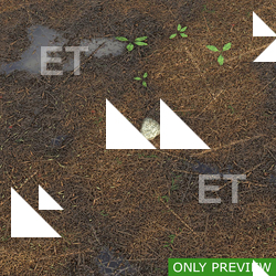 PBR substance material of forest ground wet created in substance designer for graphic designers and game developers