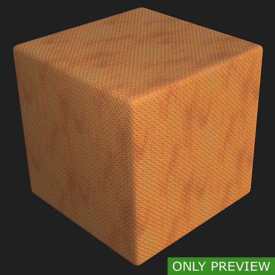 PBR substance preview metal floor rusty