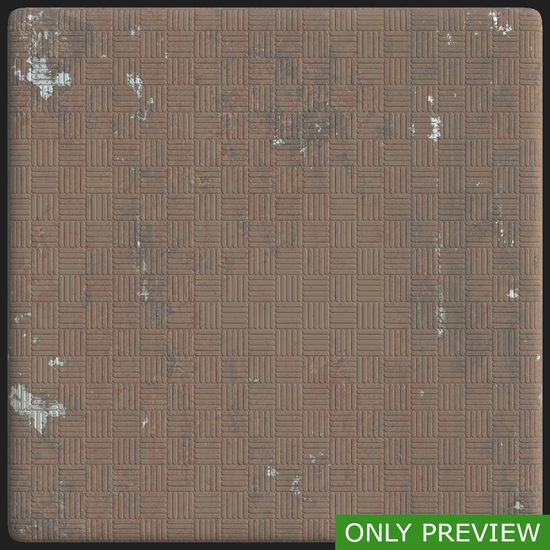 PBR substance preview metal floor rusty