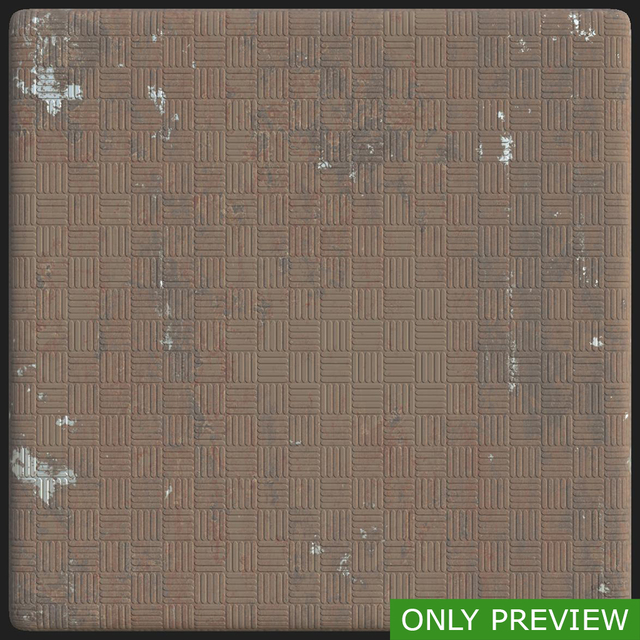 PBR substance preview metal floor rusty