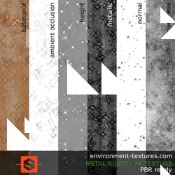 PBR substance texture metal rusty