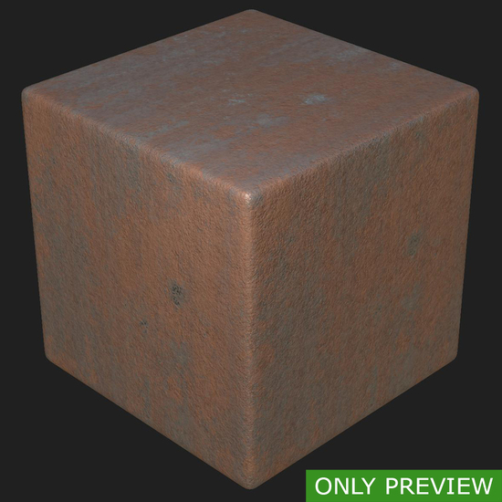 PBR substance preview metal rusty