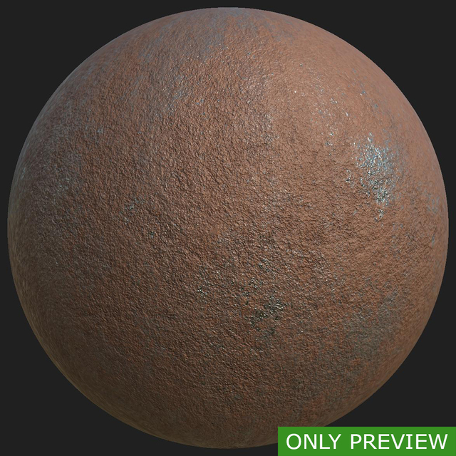 PBR substance preview metal rusty