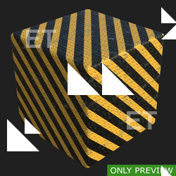 PBR substance material of metal floor warning stripes painted created in substance designer for graphic designers and game developers